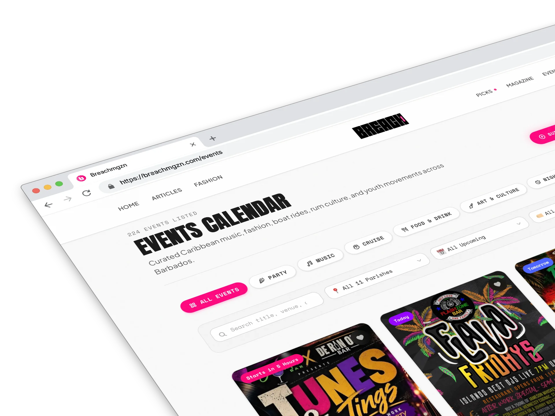 Events Page